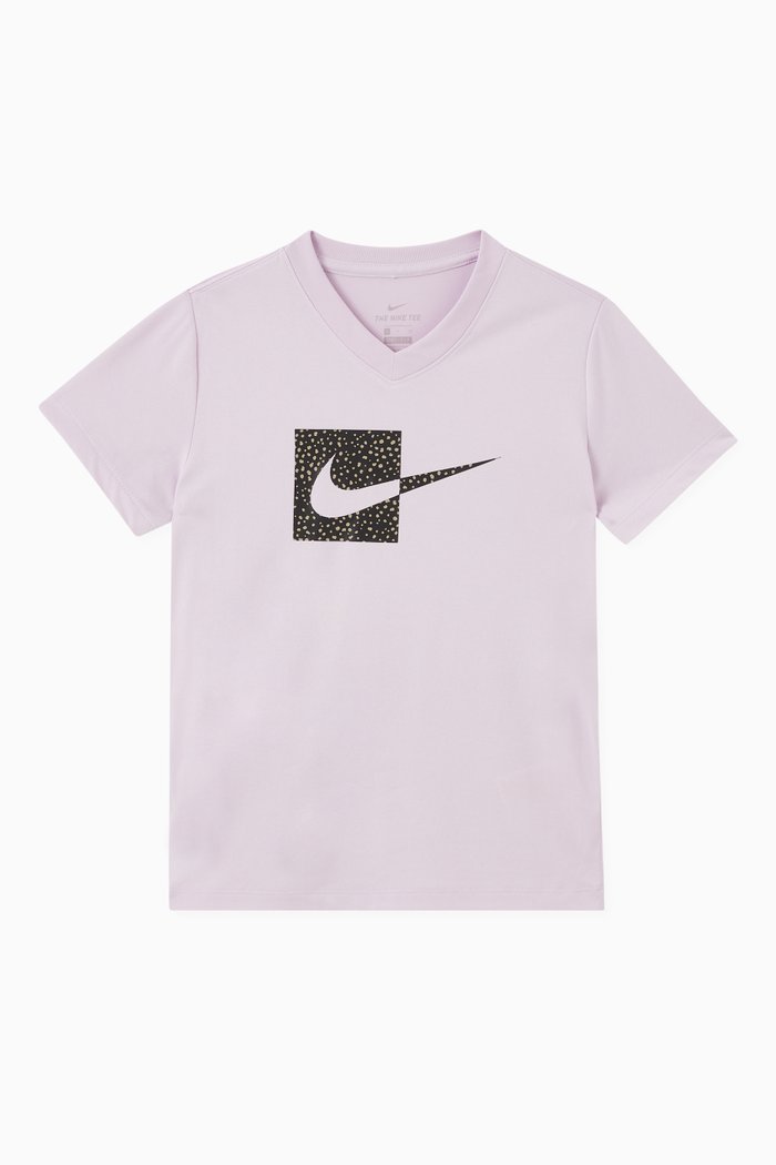 

V-neck Logo T-shirt, Purple