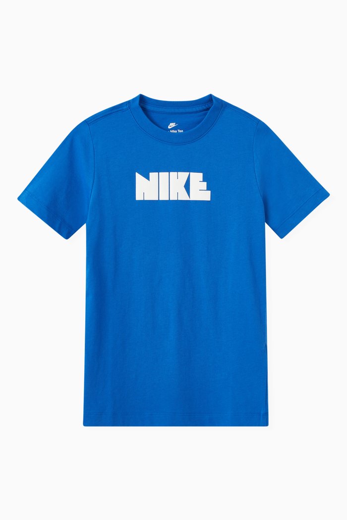 

Circa Logo Print T-shirt in Cotton, Blue