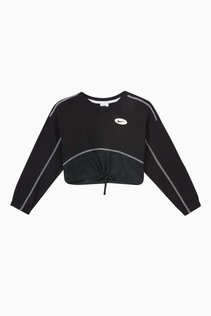 NSW Cropped Jersey Sweatshirt, Black
