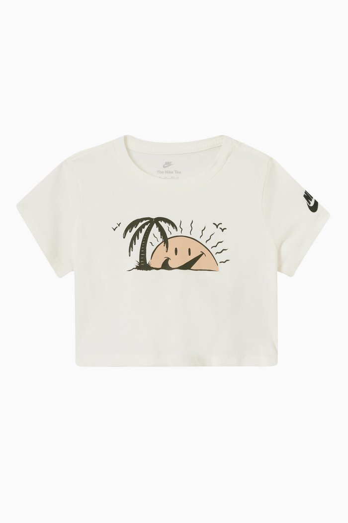

Sun Swoosh Cropped T-shirt, Neutral