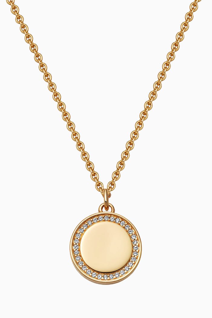 

Biography Cosmos Sapphire Locket Necklace in 18kt Gold Vermeil