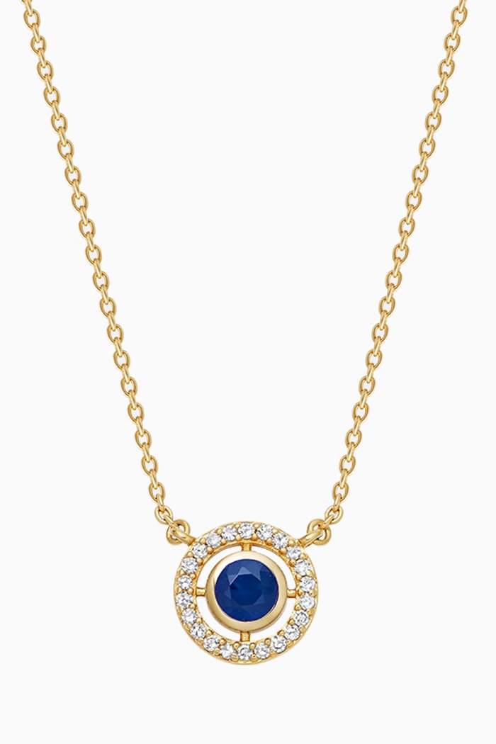 

Mini Icon Aura Blue Sapphire Pendant Necklace in 14kt Gold Vermeil