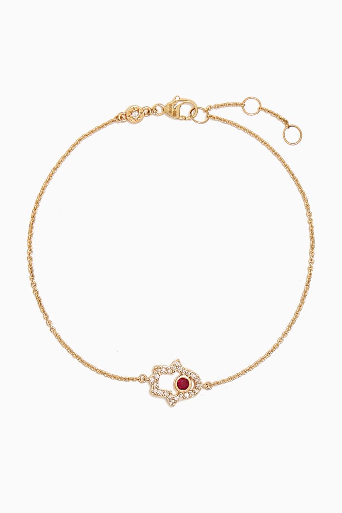 

Hamsa Fine Biography Bracelet in 14kt Gold