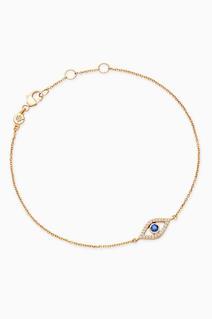 

Biography Evil Eye Sapphire & Diamond Bracelet in 14kt Gold Vermeil