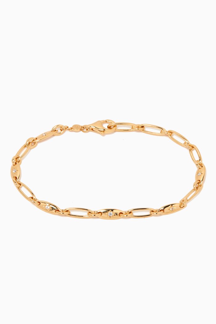

Celestial Orbit Chain Bracelet in 18kt Gold Vermeil