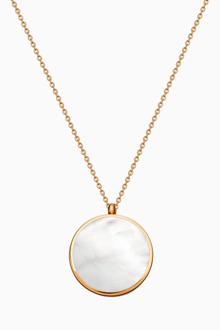 

Slice Stilla Mother of Pearl Locket Necklace in 18kt Gold Vermeil