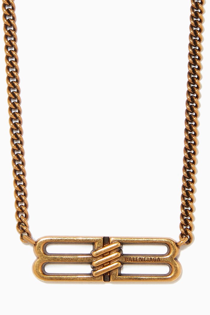 

BB Icon Necklace in Brass, Gold