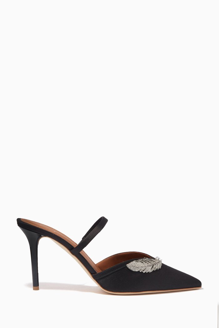 

Fara 85 Mules in Satin, Black