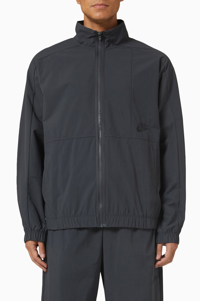 

Revival Sportswear Track Jacket in Recycled Nylon, Black