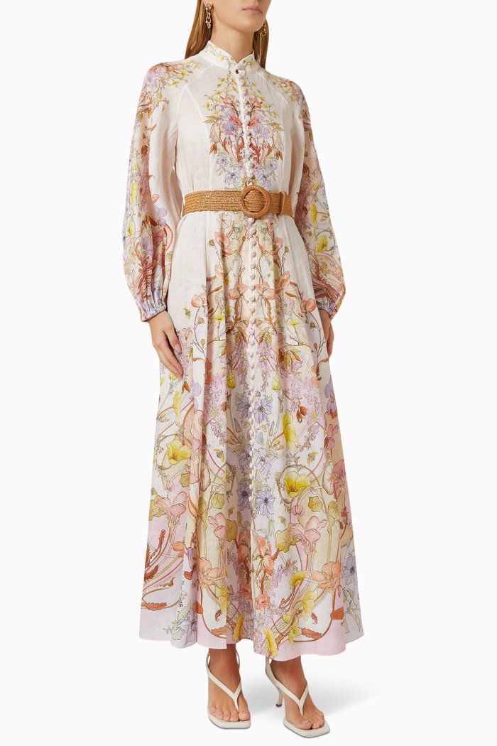 

Jeannie Dress in Linen, Multicolour