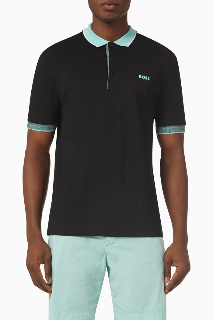 

Polo Shirt in Cotton, Black