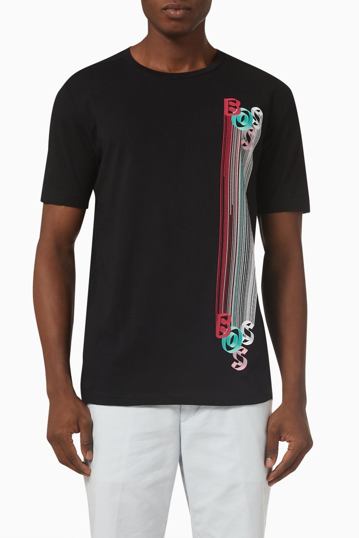 

Graphic T-shirt in Cotton Jersey, Black