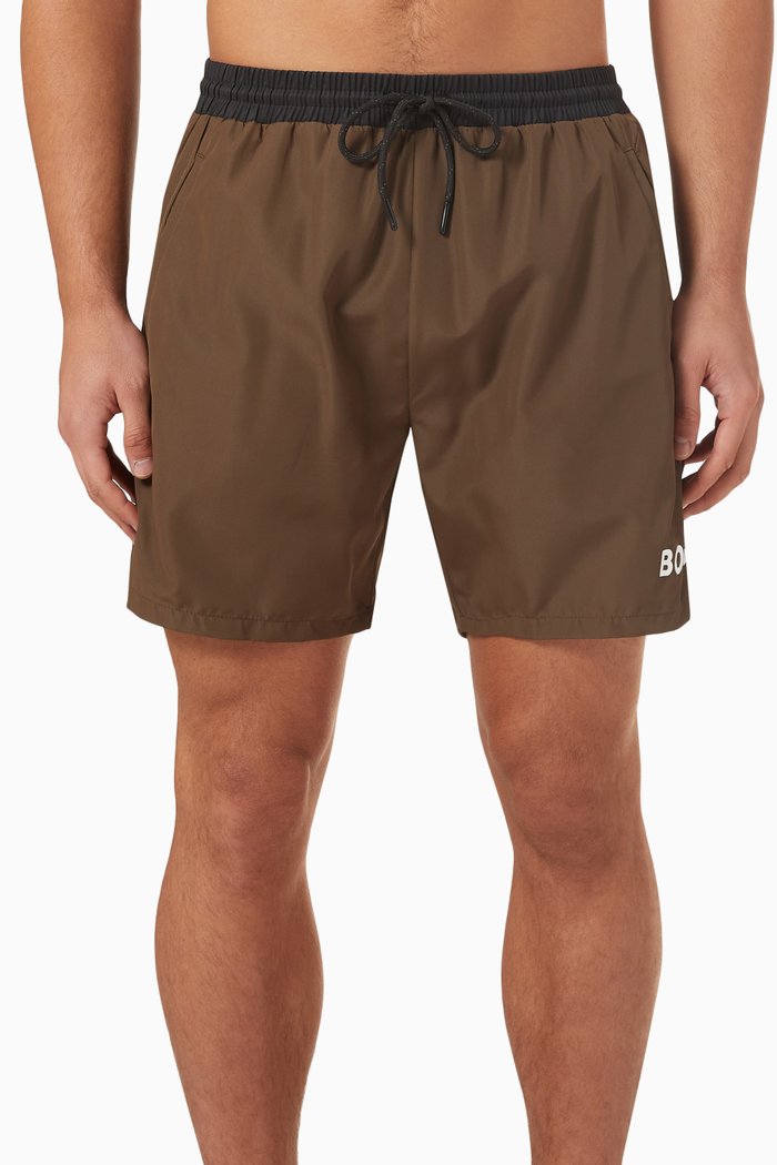 

Starfish Swim Shorts in Nylon, Green