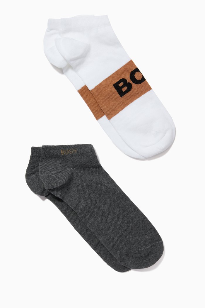 

Ankle Socks in Cotton, Set of 2, Neutral