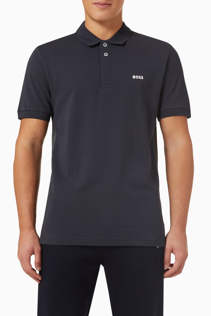 

Polo Shirt in Cotton Piqué, Blue
