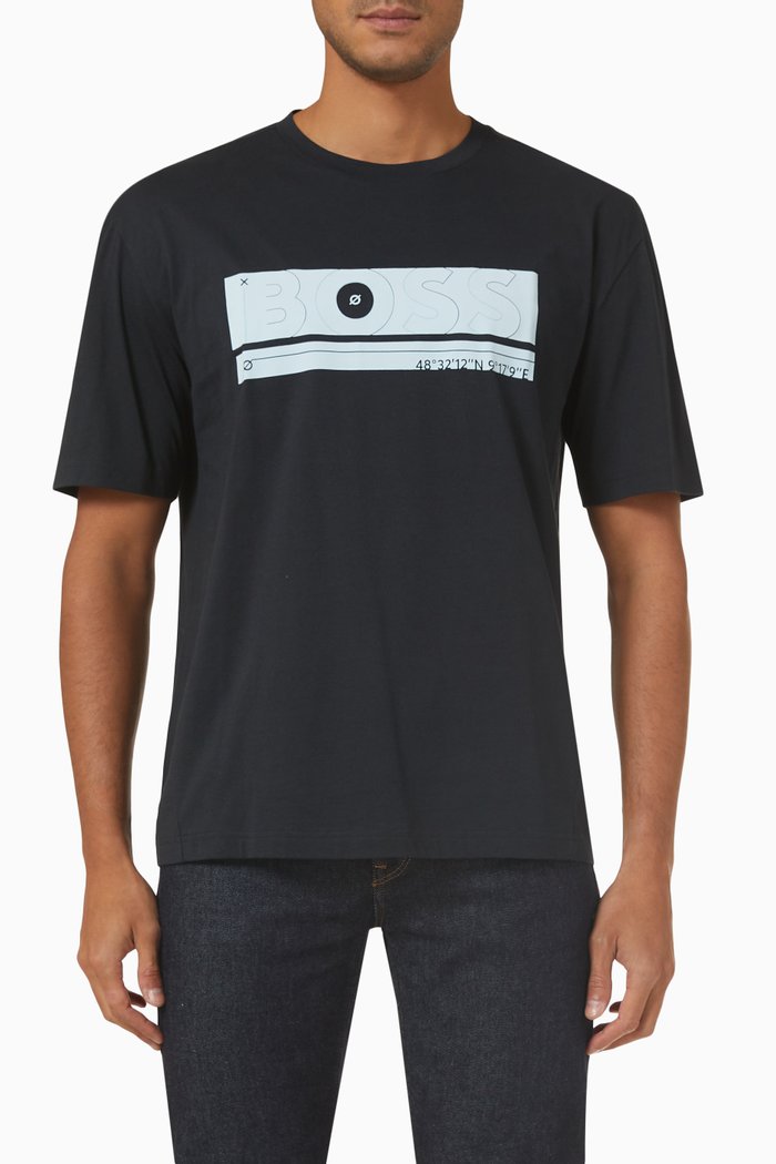 

Record Location T-shirt in Pima Cotton, Blue
