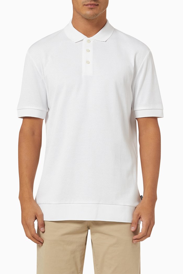 

Parlay Polo Shirt in Cotton Piqué, White