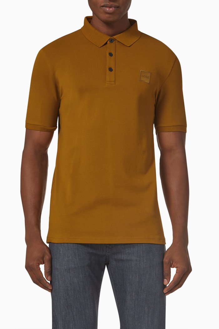 Polo Shirt in Cotton, Neutral