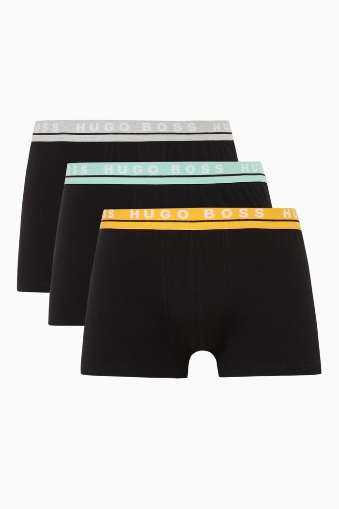 

Logo Band Trunks in Organic Cotton, Set of 3, Multicolour