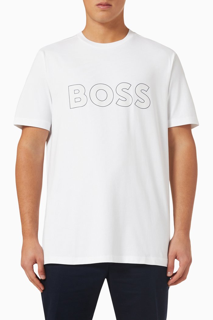 Logo T-shirt in Cotton Jersey, White