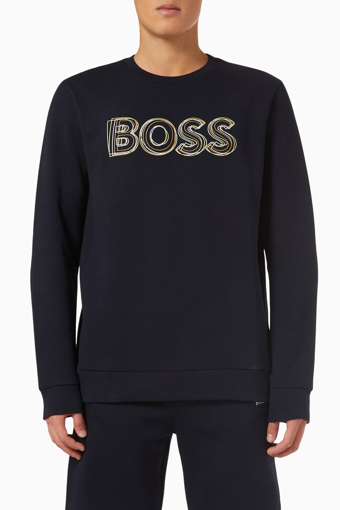 

Logo Sweatshirt in Cotton, Blue