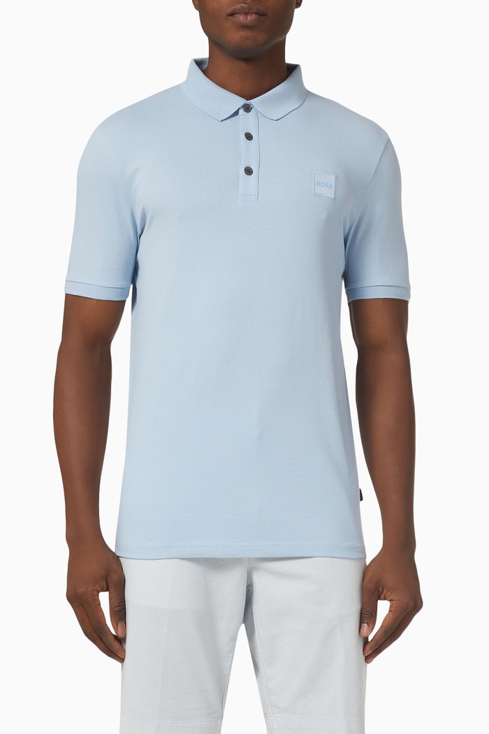 

Polo Shirt in Cotton, Blue