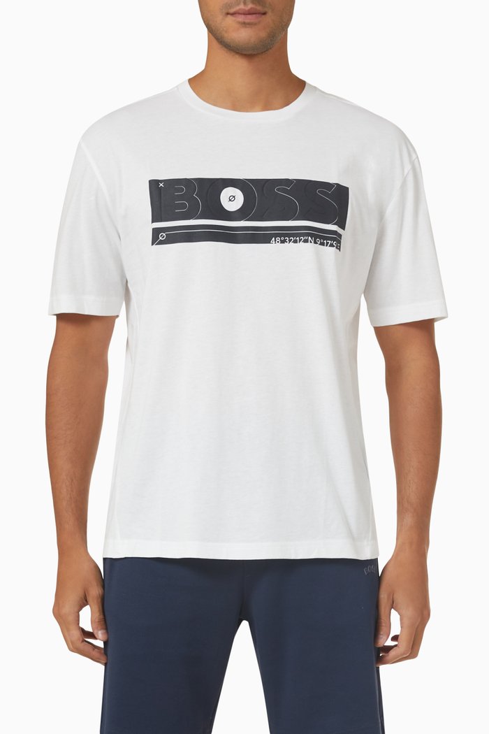

Record Location T-shirt in Pima Cotton, White