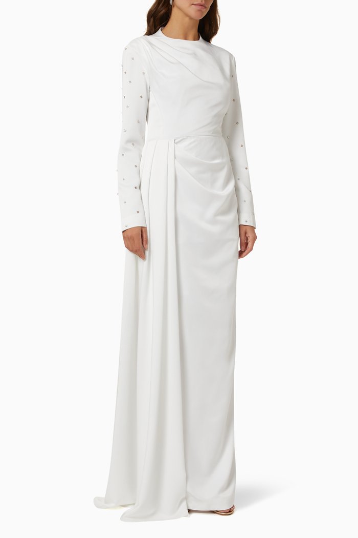 

Draped Gown, White