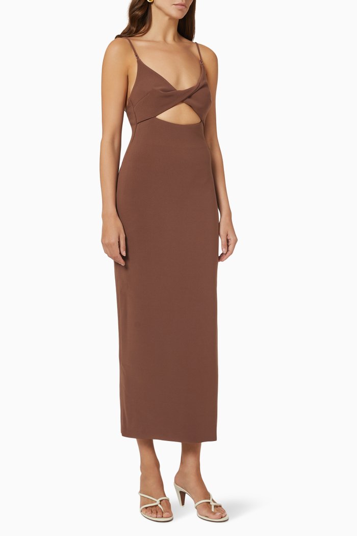 

Ivy Midi Dress, Brown
