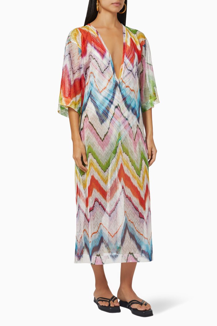 

Long Cover Up in Net, Multicolour