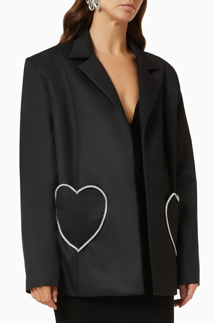 

The Oversized Krystal Blazer, Black