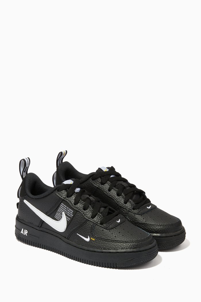 

Air Force 1 Utility Sneakers in Leather, Black