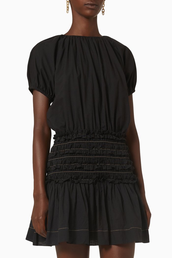 

Alina Mini Dress in Cotton, Black