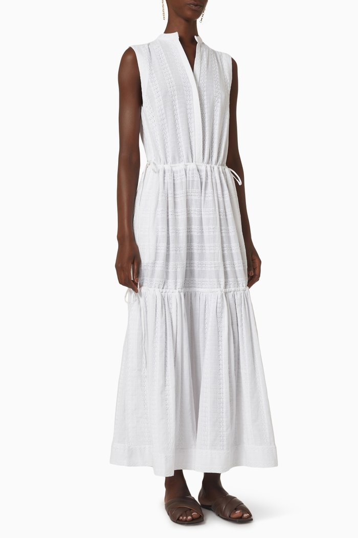 

Elodie Maxi Dress in Cotton, White