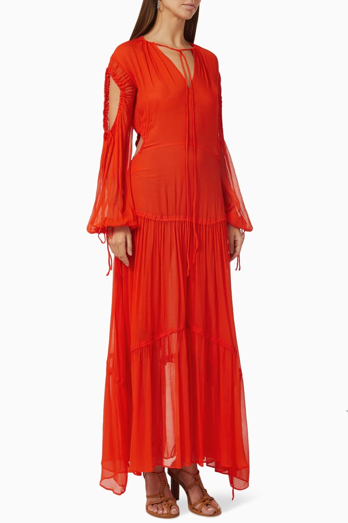 

Charlotte Maxi Dress in Viscose, Red