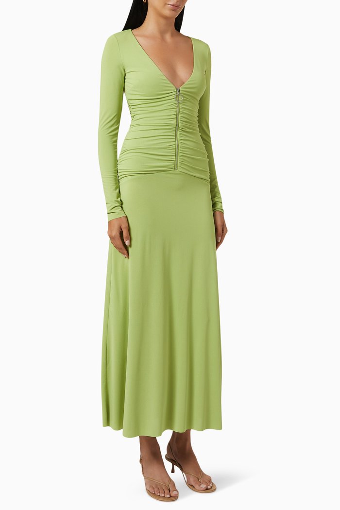 

Myla Maxi Dress in Stretch Jersey, Green