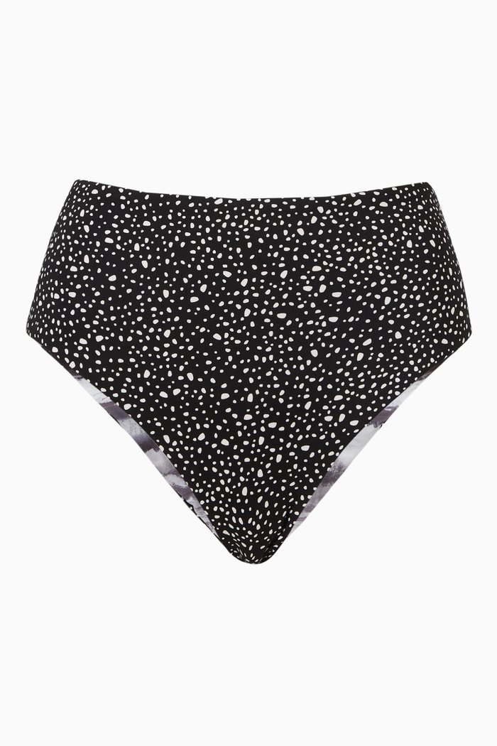 

Reversible High Rise Cheeky Bikini Bottom, Black