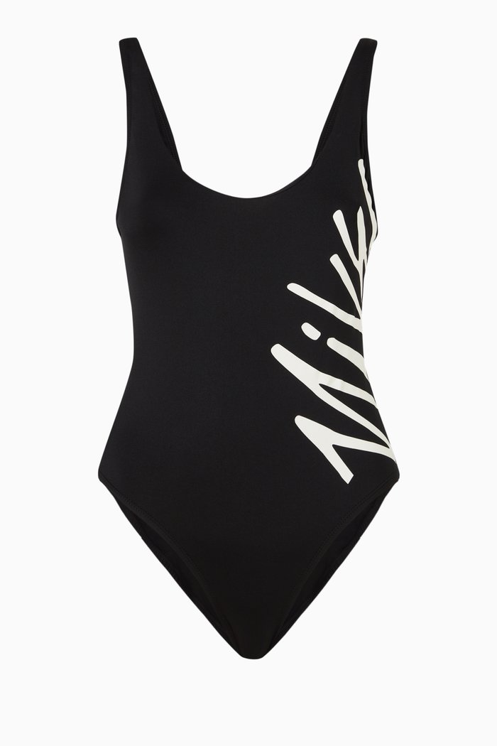 

U Back One Piece Swimsuit, Black