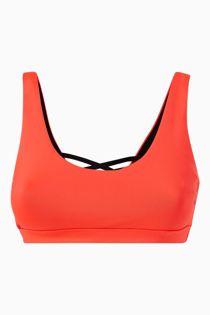 

Scoop Neck Sneakerkini Bikini Top in Stretch Nylon, Orange
