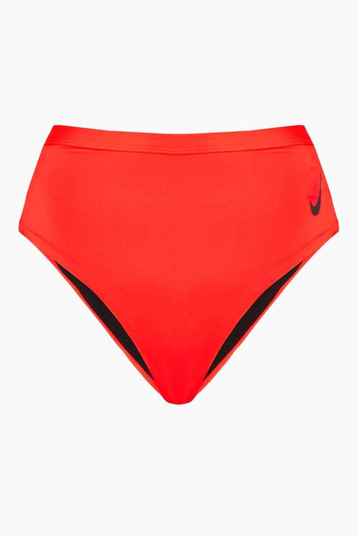 

High Waist Cheeky Bikini Bottoms, Orange