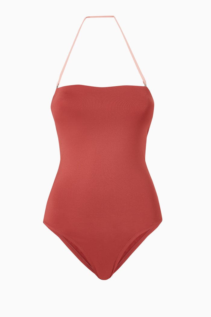 Bandeau One Piece Swimsuit, Pink