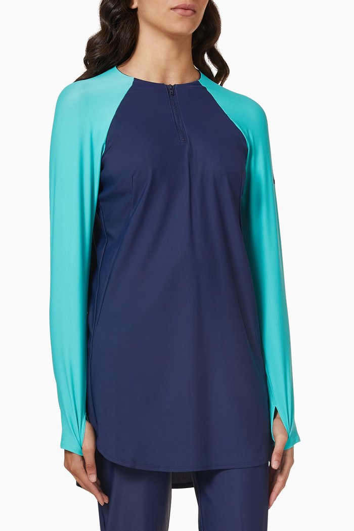 

Victory Colorblock Full Coverage Swim Tunic, Blue