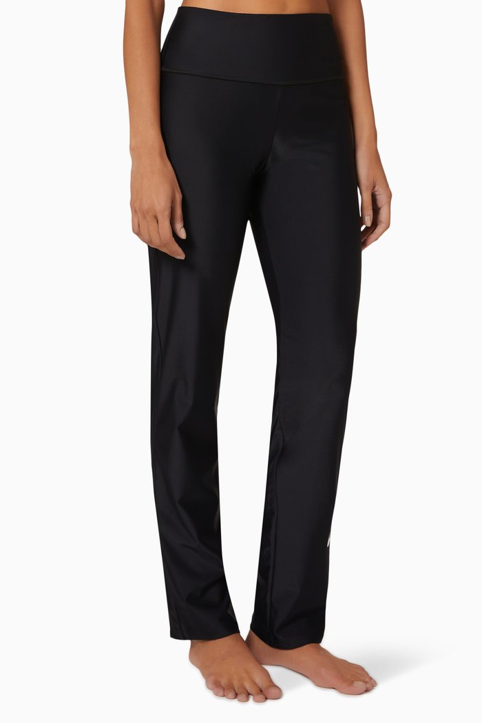 

Victory Straight Fit Swim Leggings in Stretch Nylon, Black