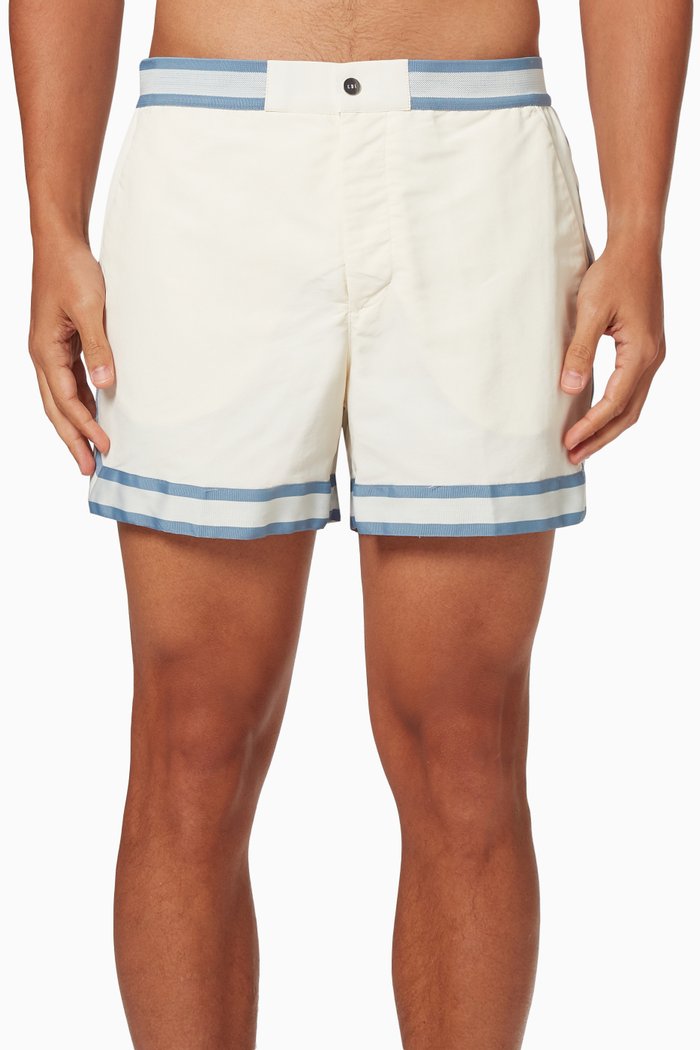 

Baller Swim Shorts in Recycled Nylon, Neutral