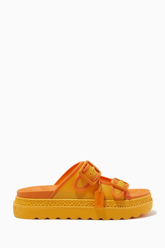 

Lucy Platform Sandals in Rubber, Yellow