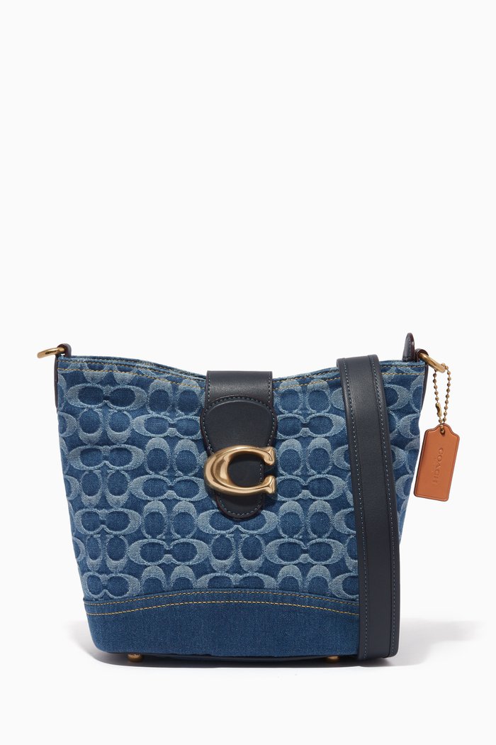 

Tali Bucket Bag in Signature Denim, Blue