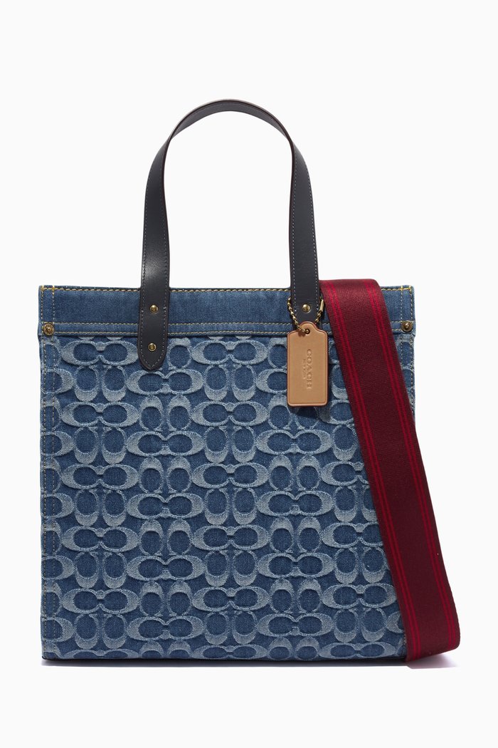 

Field Tote Bag in Signature Denim, Blue