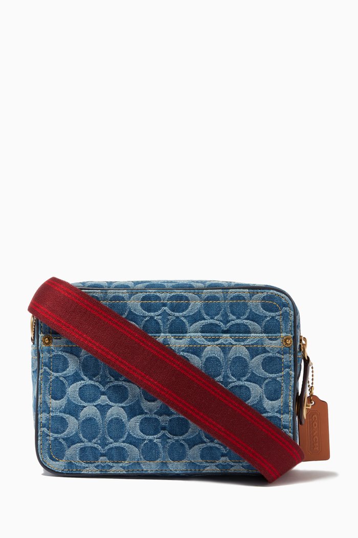 

Flight Crossbody Bag in Signature Denim, Blue