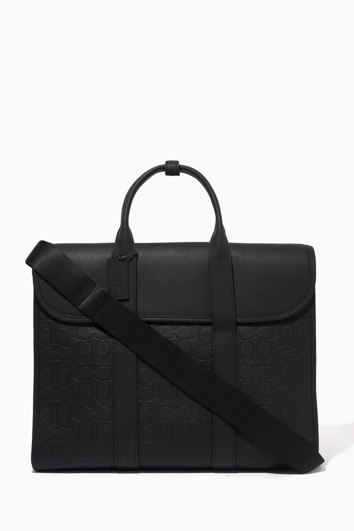 

Gotham Portfolio Bag in Signature Leather, Black