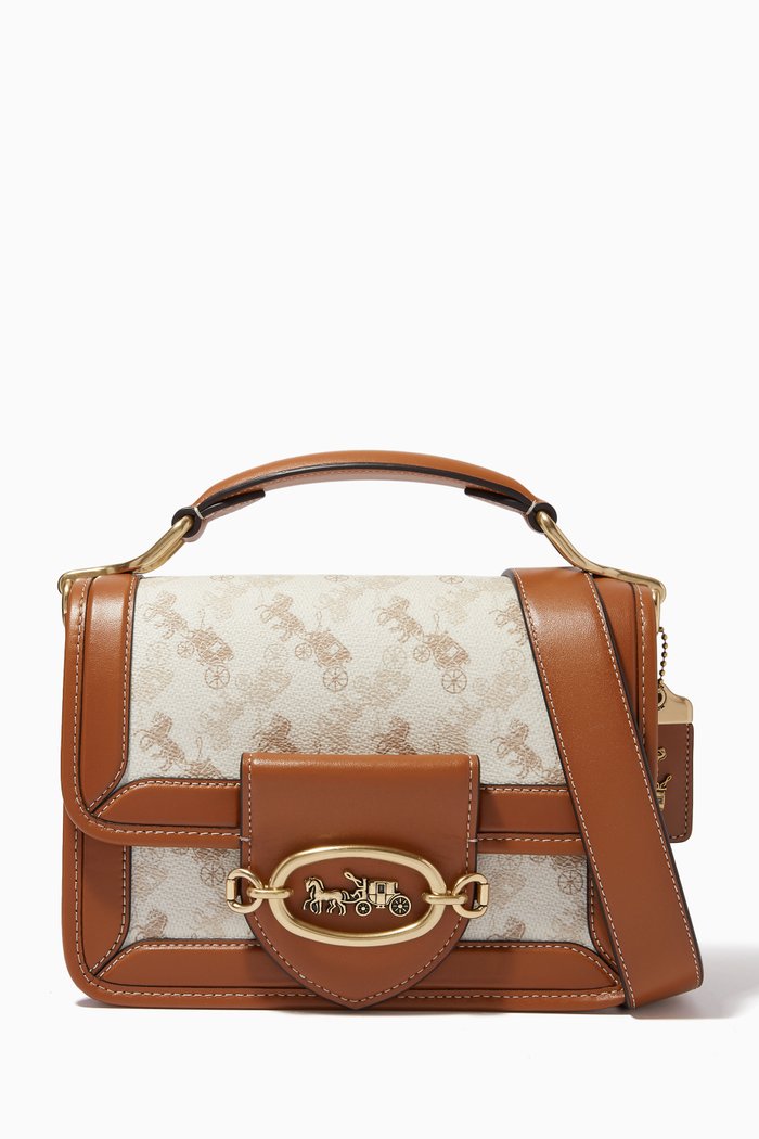 

Hero Shoulder Bag in Canvas & Leather, Neutral